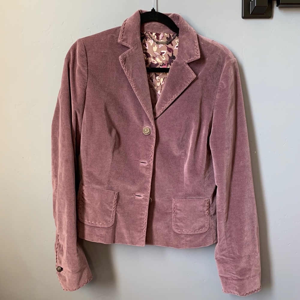 Elie Tahari Purple Velvet Blazer